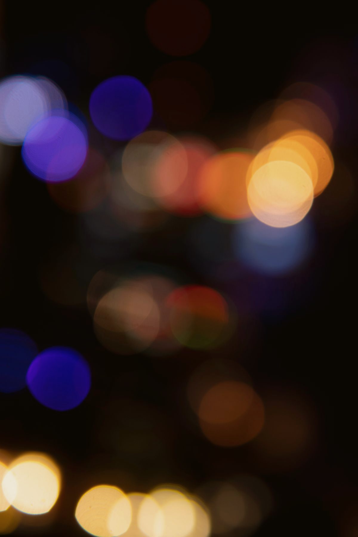 Defocused night lights bokeh
